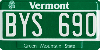 VT license plate BYS690