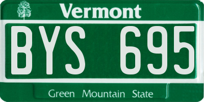 VT license plate BYS695