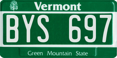 VT license plate BYS697