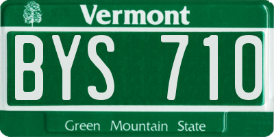 VT license plate BYS710