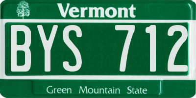 VT license plate BYS712