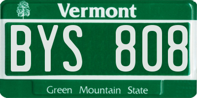 VT license plate BYS808