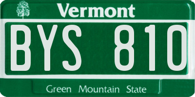 VT license plate BYS810