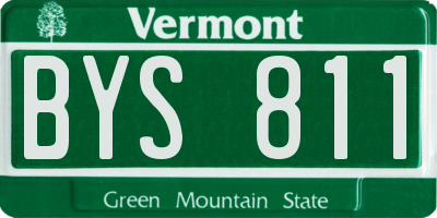 VT license plate BYS811