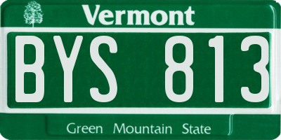 VT license plate BYS813