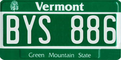 VT license plate BYS886