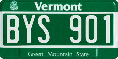 VT license plate BYS901