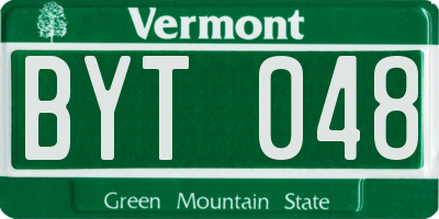 VT license plate BYT048