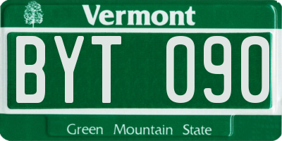 VT license plate BYT090