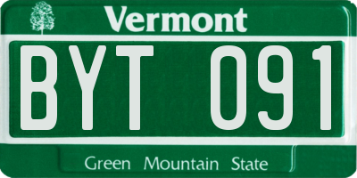 VT license plate BYT091