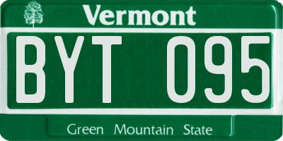 VT license plate BYT095