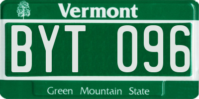 VT license plate BYT096