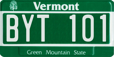 VT license plate BYT101