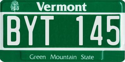 VT license plate BYT145