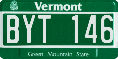 VT license plate BYT146
