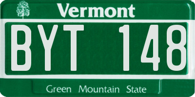 VT license plate BYT148
