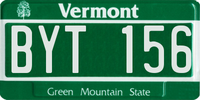 VT license plate BYT156