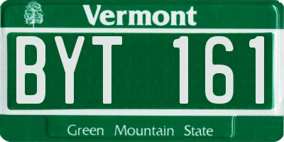 VT license plate BYT161