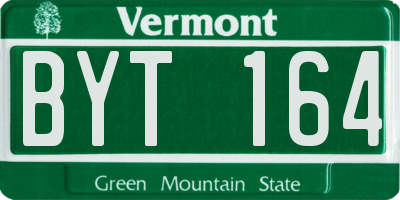 VT license plate BYT164