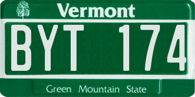 VT license plate BYT174