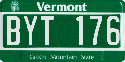 VT license plate BYT176