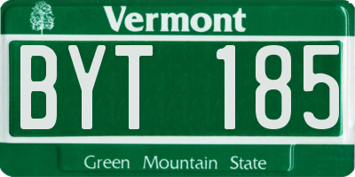 VT license plate BYT185