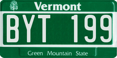 VT license plate BYT199
