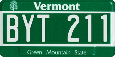 VT license plate BYT211