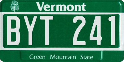 VT license plate BYT241