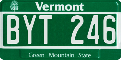 VT license plate BYT246