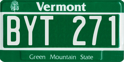 VT license plate BYT271