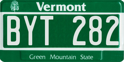 VT license plate BYT282