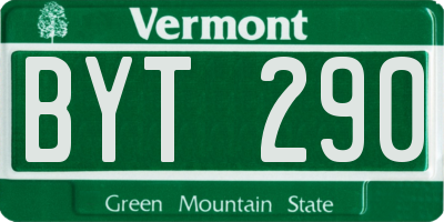 VT license plate BYT290