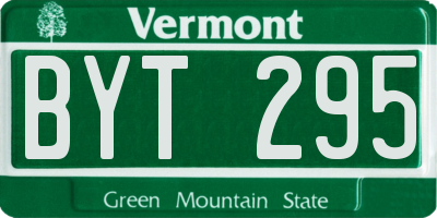 VT license plate BYT295