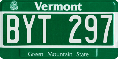 VT license plate BYT297
