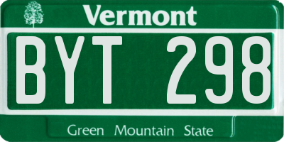 VT license plate BYT298