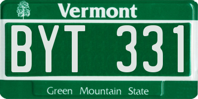 VT license plate BYT331