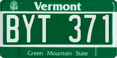VT license plate BYT371