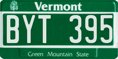 VT license plate BYT395