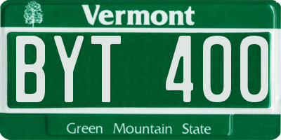 VT license plate BYT400