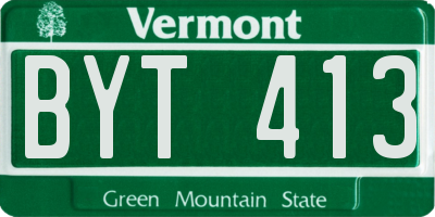 VT license plate BYT413