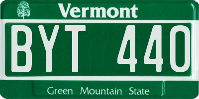 VT license plate BYT440