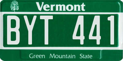 VT license plate BYT441
