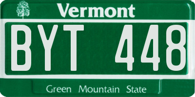 VT license plate BYT448