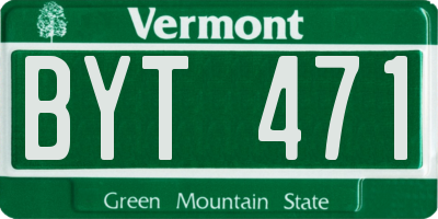 VT license plate BYT471