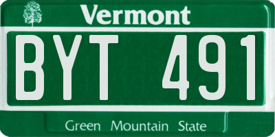 VT license plate BYT491