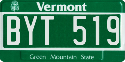 VT license plate BYT519
