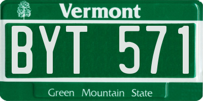 VT license plate BYT571