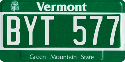 VT license plate BYT577