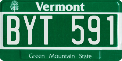 VT license plate BYT591